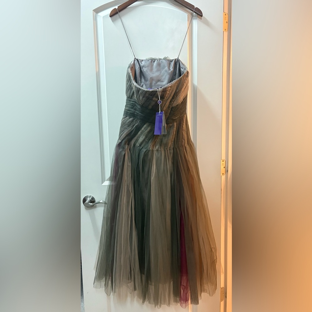 Ralph Lauren Collection Purple Label Tulle Strapless Evening Dress Formal Midi 6 - Picture 4 of 16